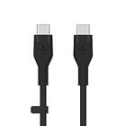 Belkin USB-C till USB-C Silikon Svart Mix1m Twin