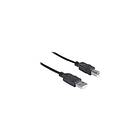 Manhattan USB A/USB B 1m USB-kabel USB 2,0 Sort