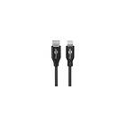 Goobay USB-C Lade- und Synchronisationskabel, 1 m, Schwarz MFi-Kabel für Apple i