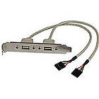 StarTech .com USB A hona-portadapter med 2 portar USB-panel USB till 5 pin ingång
