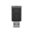 Goobay USB 3,0 SuperSpeed-adapter, svart USB-Câ„¢ hona > USB 3,0 hane (typ A)