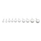 Complement 5 par örhängen med pärlor, 6 mm 8 mm+ 10 12 14mm