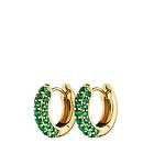 Charlotte Bonde STHLM Timeless Tiny Hoops Green Spinel Örhängen