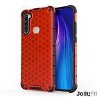 JollyFX Honeycomb Case pansarskydd med TPU-stötfångare för Xiaomi Redmi Note 8T - Röd