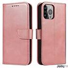 JollyFX Magnet Case elegant fodral med flik och stativfunktion för Xiaomi Redmi K40 Pro Plus/K40 Pro/ K40/Poco F3/Mi 11i Rosa