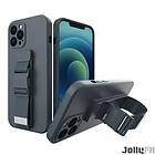 JollyFX Rope Case gel TPU krockkuddefodral med snöre för Xiaomi Redmi Note 10 Redmi Note 10S Marinblå