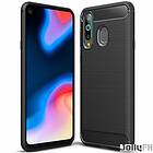 JollyFX Carbon Case Flexible Cover TPU Case for Huawei Honor 20 Lite Svart