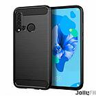 JollyFX Carbon Case Flexibel Cover TPU Case för Huawei P20 Lite 2019 Huawei Nova 5i Svart