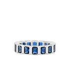 LUV AJ Bezel Emerald Ballier Blue Sapphire Silver Ringar Dam