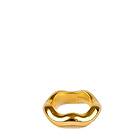 Syster P Bolded Wavy Shiny Gold Ringar Dam Guld