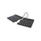 Split R-Go Break ergonomic wireless keyboard, Black Nordic