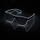 El Wire LED Glasögon Vit