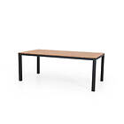 Sunzo Bay matbord Svart/teak 200 x 100 cm