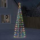 vidaXL Julgransbelysning med markspett 570 LEDs färgglad 300 cm 358106