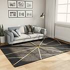 vidaXL Teppe tvättbar svart och guld 160x230 cm halkfri 136618