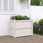 vidaXL Odlingslåda 90x50x70 cm vit massiv furu 837470