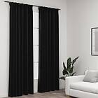 vidaXL Mörkläggningsgardiner med krokar 2 st antracit 140x245 cm 321166