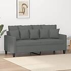 vidaXL Sofa 2-sæders mörkgrå 140 cm tyg 359268