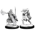 D&D Nolzur's Marvelous Miniatures: Female Winter Eladrin & Male Spring Eladrin (Unpainted)