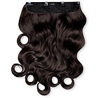 Lullabellz Thick 20 1-Piece Curly Clip in Hair Extensions (Various Colours) Dark Brown