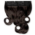 Lullabellz Thick 16 1-Piece Curly Clip in Hair Extensions (Various Colours) Dark Brown