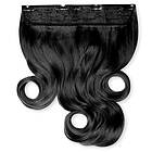 Lullabellz Thick 16 1-Piece Curly Clip in Hair Extensions (Various Colours) Natural Black