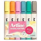 Artline Markeringstusj 660 Pastel 6-pack