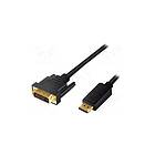 LogiLink CV0132 videokabel adapter 3 m DisplayPort DVI Sort