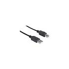 Manhattan 333368 USB-kabel 1.8 m USB 2.0 USB A USB B Sort