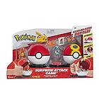 Pokémon Pokemon Surprise Attack Game, Featuring Charmander #1 and Riolu 2 Surprise Attack Balls 6 Attack Disks Toys for Kids and Pok?on Fans