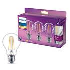 Philips Globlampa LED E27 806 lm 3-pack