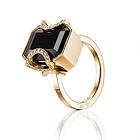 Efva Attling Little Magic Star Ring Onyx Gold