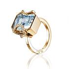 Efva Attling Little Magic Star Ring Aquamarine Gold