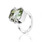 Efva Attling Little Magic Star Ring Green Quartz White Gold