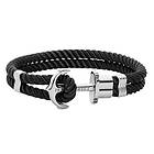 Paul Hewitt Nylon Phrep Armband Svart/Silver