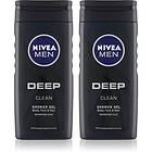 Nivea Men Deep Kroppstvätt för män (Ekonomiförpackning) 2x250ml male