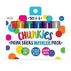 Ooly Chunkies Minipack Krämiga Uppskruvningsbara Gelkritor, Metalliska Färger, 6 st