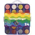 Vattenfärger 24 färger, vanliga och metallic