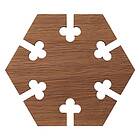 Warm Nordic Gourmet Wood Trivet hexagon Ek