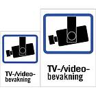 Deltaco Plastskylt Tv/video-övervakning A4 & A5-storlek