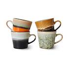 HKliving 70's cappuccinomugg 4-pack Verve