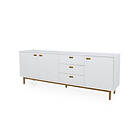 Tenzo Svea sideboard vit/ek 225 x 80 cm