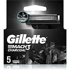 Gillette Mach3 Charcoal Ersättningsblad 5 St.