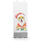 Flatyz Holiday Santa Claus Dog dekorativ ljusstake 6x15 cm