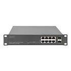 Digitus DN-80119 8-portars Gigabit Switch 10" Omanagerbar Med 2 Uplinks