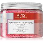 Apis Natural Cosmetics Cranberry Vitality Avslappnande badsalt med mineraler från Döda havet 650g unisex