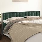 vidaXL Huvudgavlar 2 st mörkgrön 100x5x78/88 cm sammet 346533