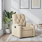 vidaXL Reclinerfåtölj gräddvit tyg 372488