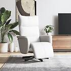 vidaXL Reclinerfåtölj med fotstöd vit konstläder 356590