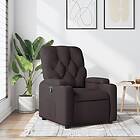 vidaXL Reclinerfåtölj mörkbrun tyg 372484